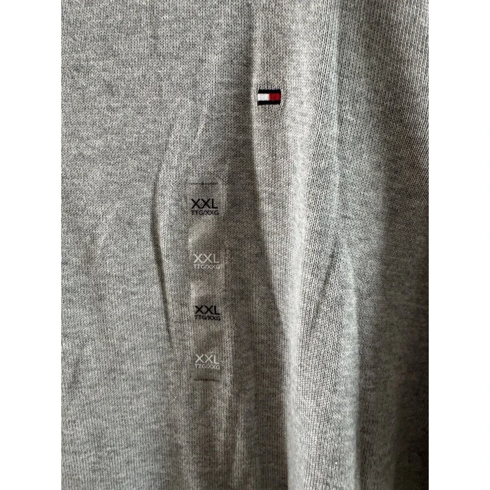 Tommy Hilfiger Pullover light Sweater Mens Size XXL Gray core Long Sleeves - Picture 9 of 15